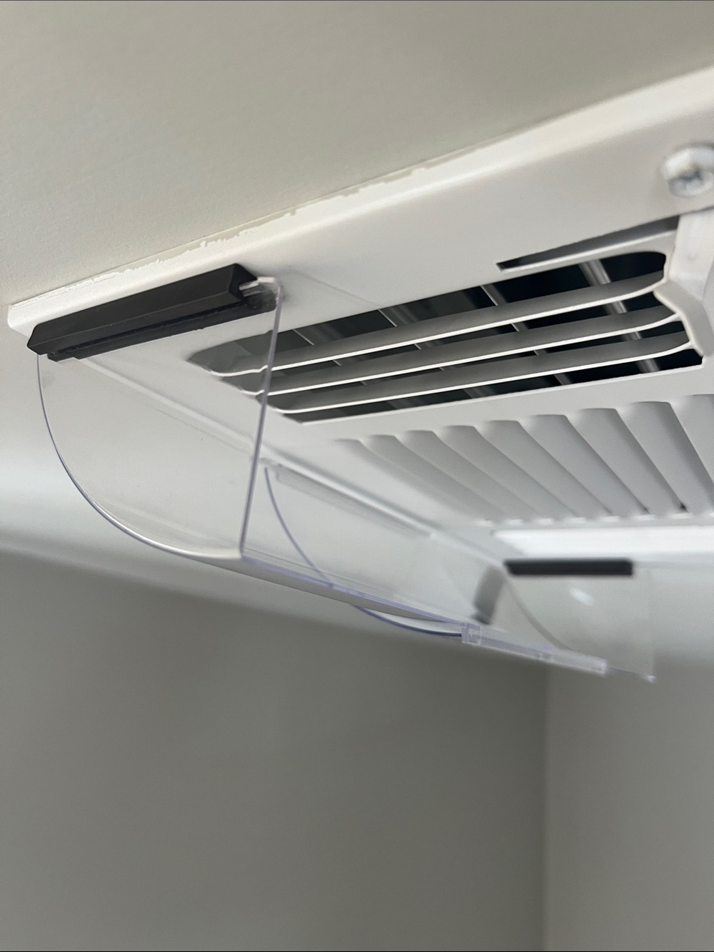 Adjustable Magnetic Heat and Air Deflector for Vents, and Ceiling - Clear